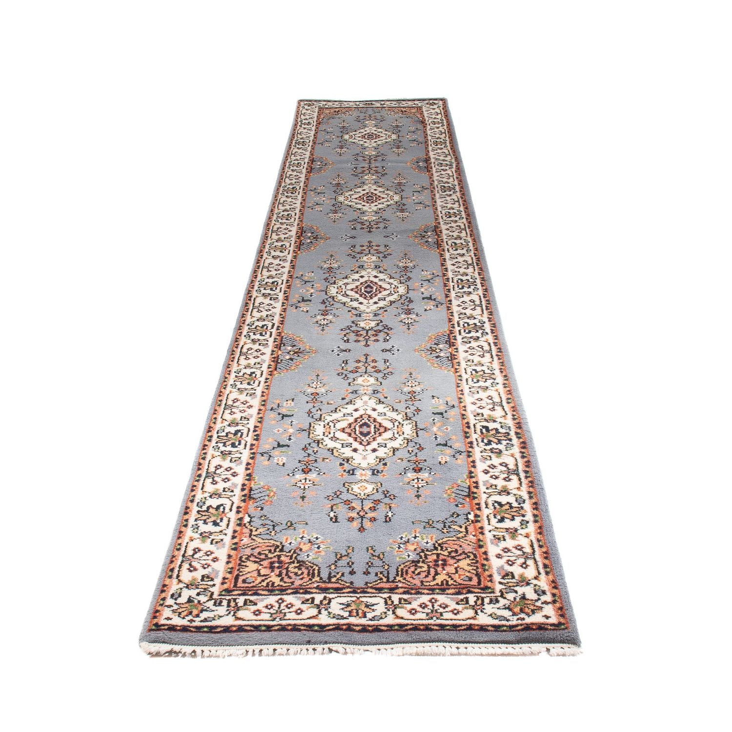 Läufer Orient - Indus - 400 x 80 cm - hellblau