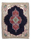 Perserteppich - Täbriz - Royal - 96 x 76 cm - dunkelblau