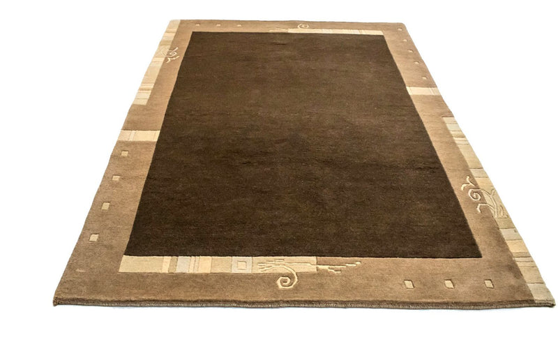 Nepal Teppich 201 x 141 cm - braun