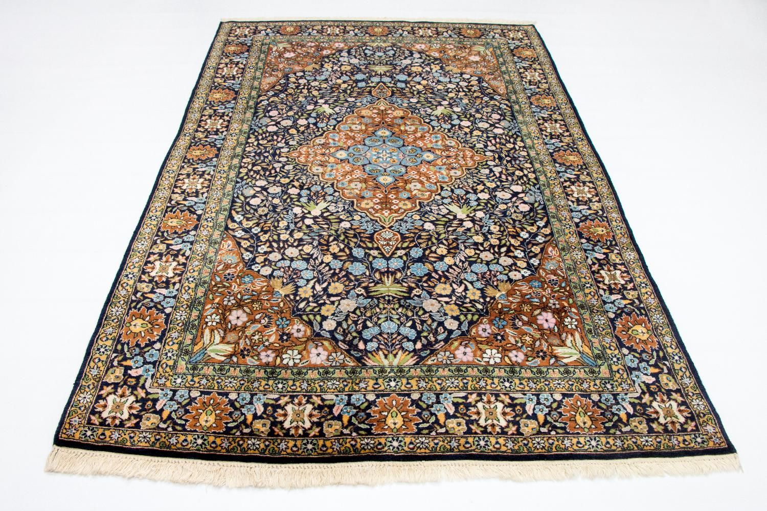 Orientteppich 226 x 140 cm - blau