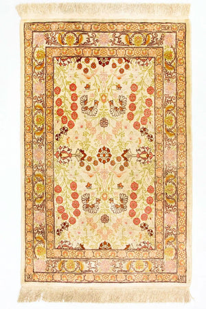 Seidenteppich - Hereke Seide - Premium 100 x 64 cm Fußmatte