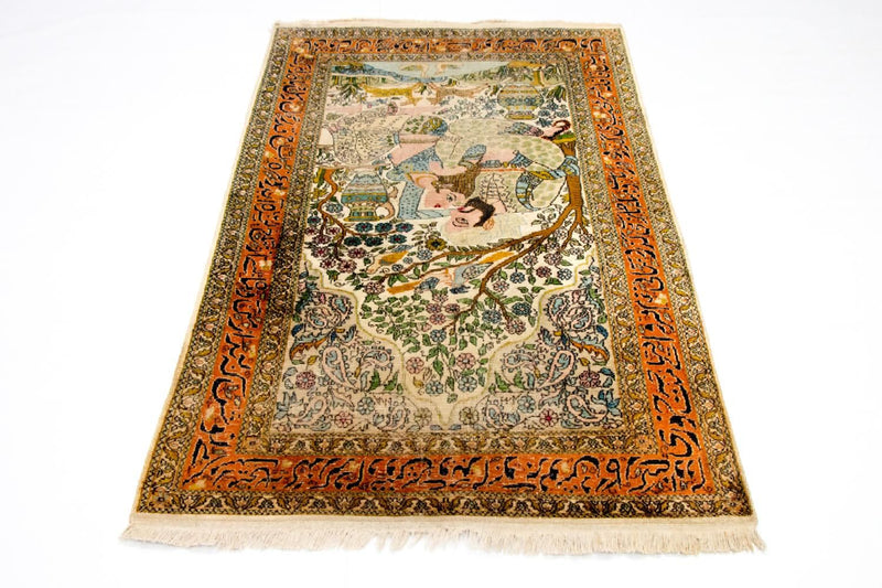 Seidenteppich - Kaschmir Seide 150 x 92 cm Teppichbrücke