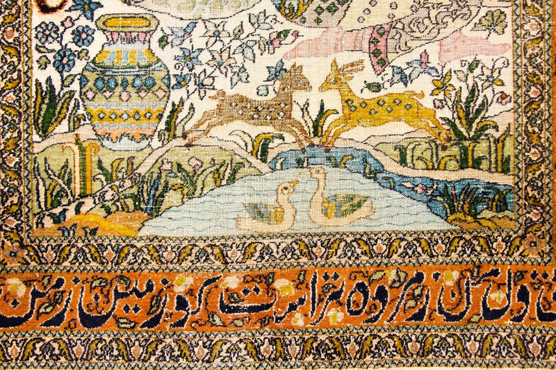 Seidenteppich - Kaschmir Seide 150 x 92 cm Teppichbrücke