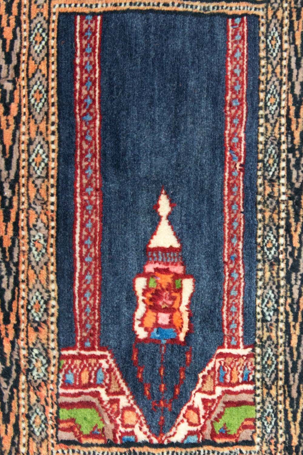 Afghan Teppich - Buchara 44 x 47 cm - blau