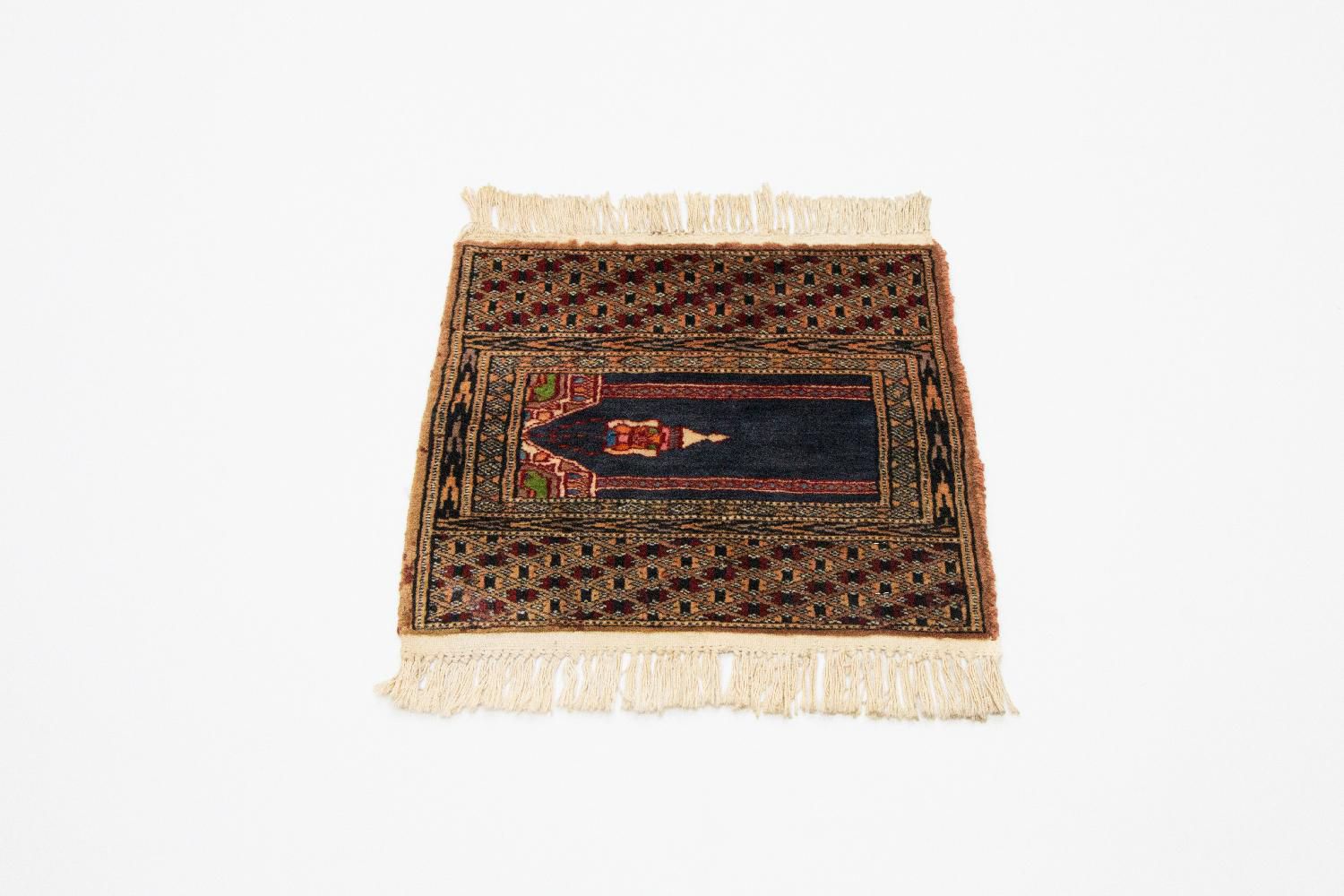 Afghan Teppich - Buchara 44 x 47 cm - blau