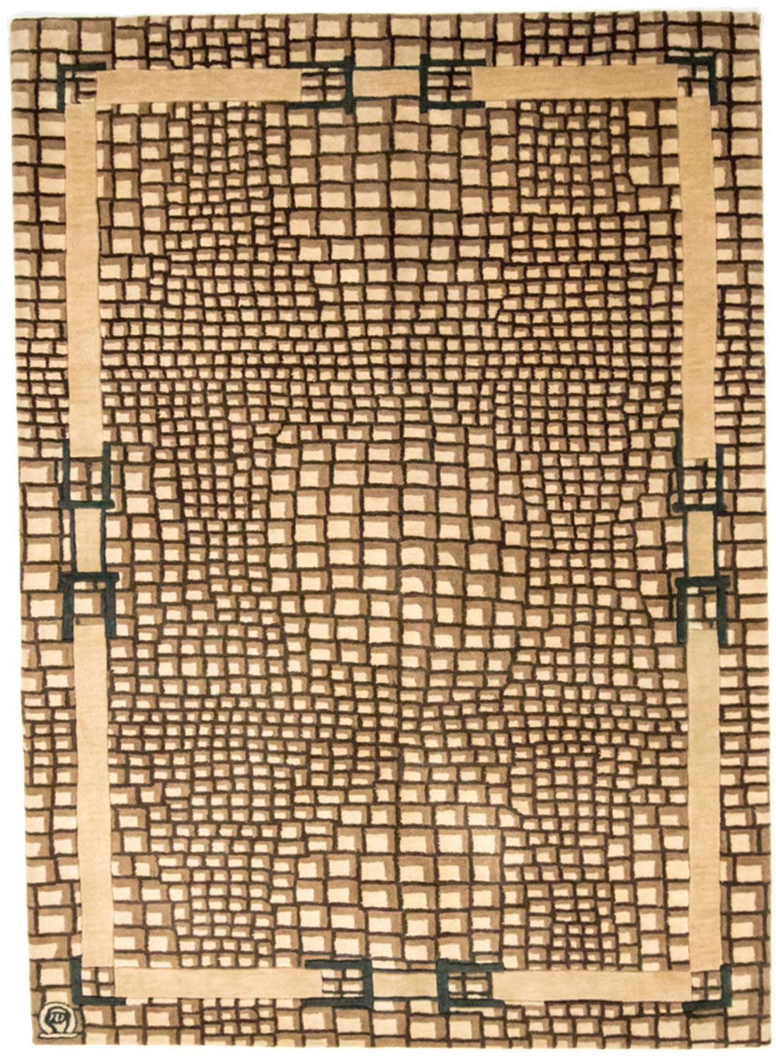Wollteppich 243 x 170 cm Wohnzimmer Teppich