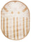 Designer Teppich oval  - 270 x 180 cm - braun