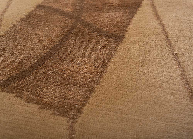 Wollteppich oval  - 240 x 150 cm - beige