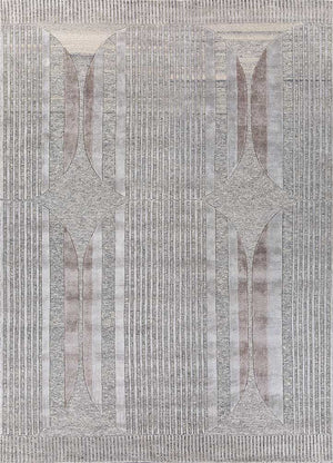 Designer Teppich - 270 x 180 cm - silber