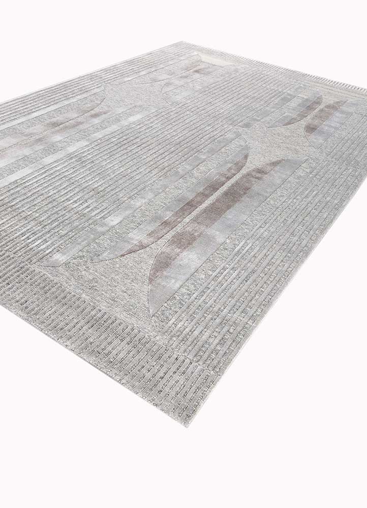 Designer Teppich - 270 x 180 cm - silber