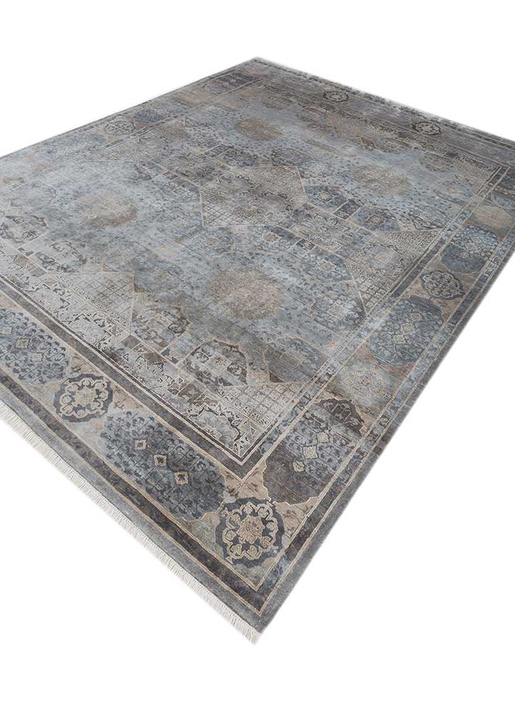 Designer Teppich - 300 x 240 cm - hellgrau