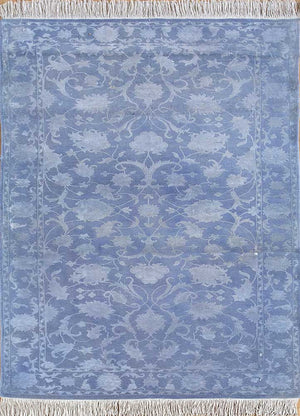 Wollteppich - 150 x 75 cm - seeblau