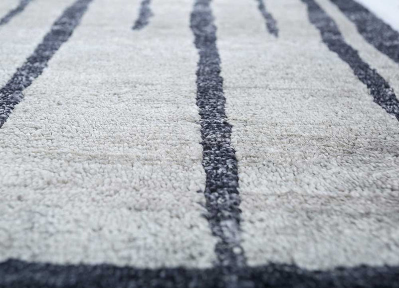 Viskose Teppich - 435 x 255 cm - hellgrau