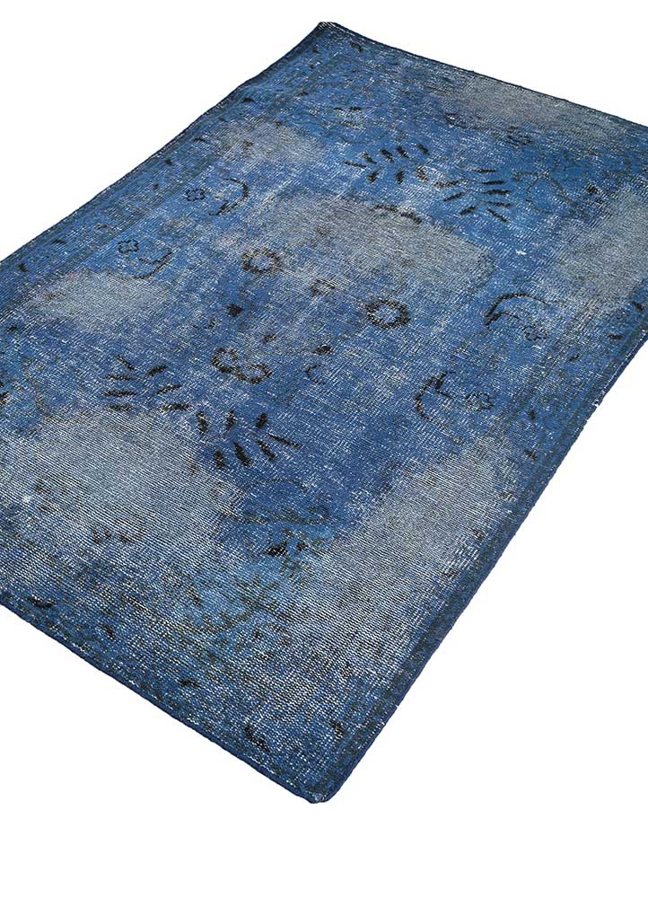 Wollteppich - 180 x 120 cm - blau