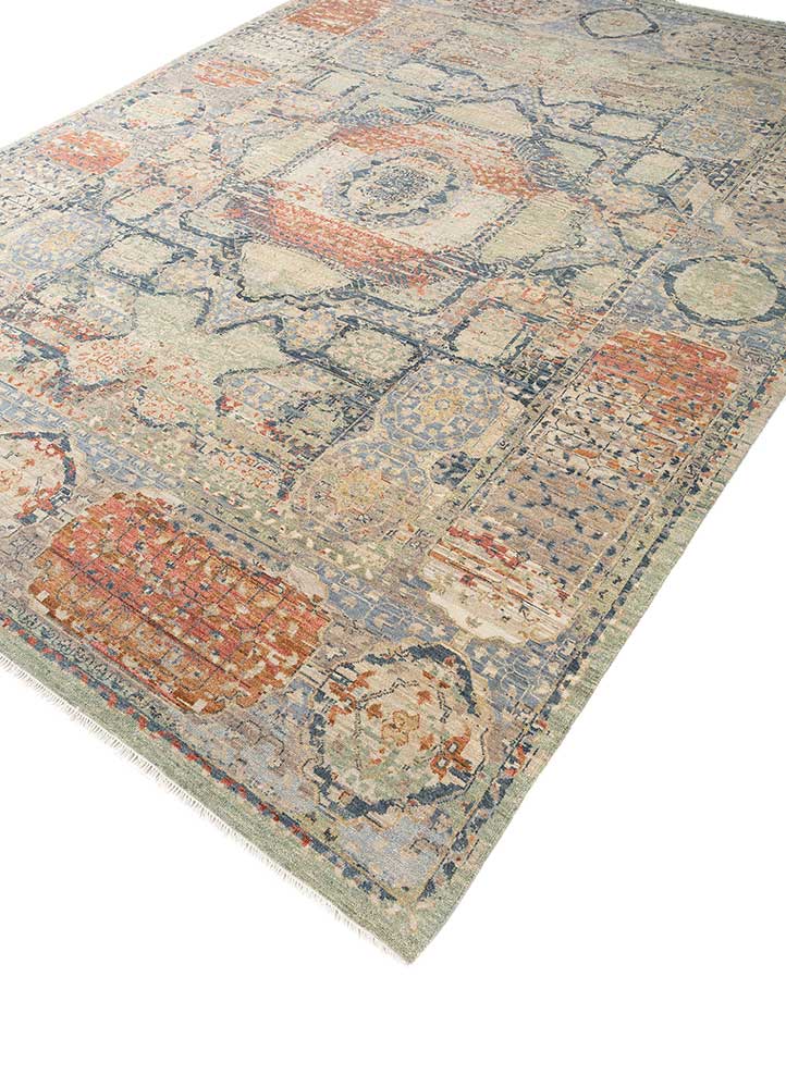 Wollteppich - 360 x 270 cm - grün