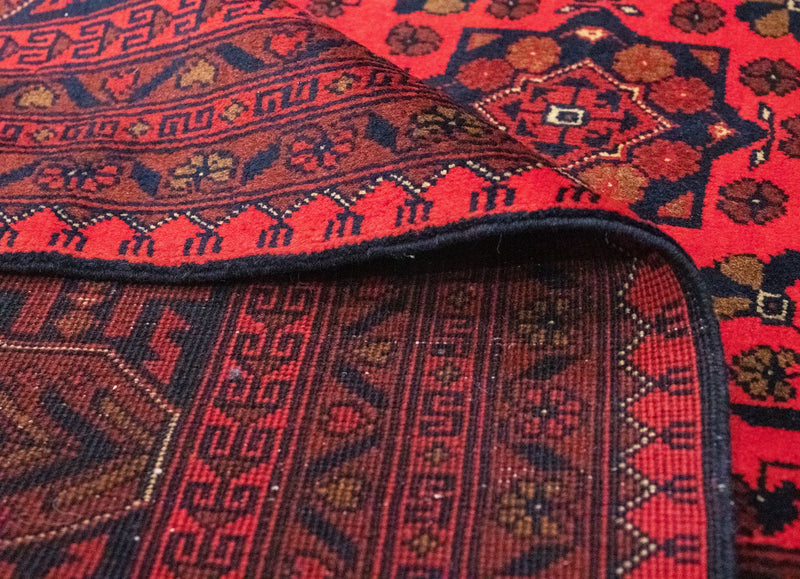 Afghan Teppich - Kunduz 300 x 198 cm - rot