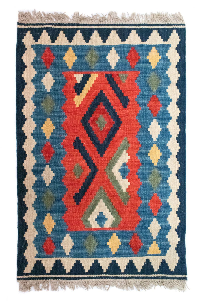 Kelim Teppich - Splash 96 x 63 cm - mehrfarbig