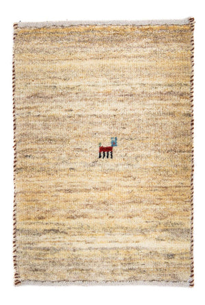 Gabbeh Teppich - Loribaft Perser 60 x 40 cm - beige