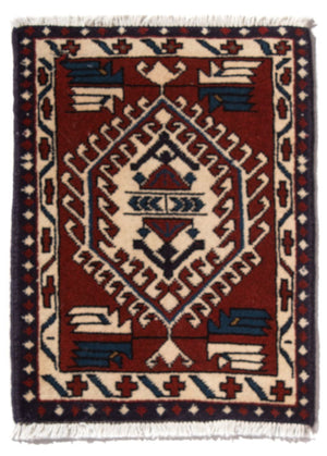 Perserteppich - Nomadic - 54 x 40 cm - mehrfarbig