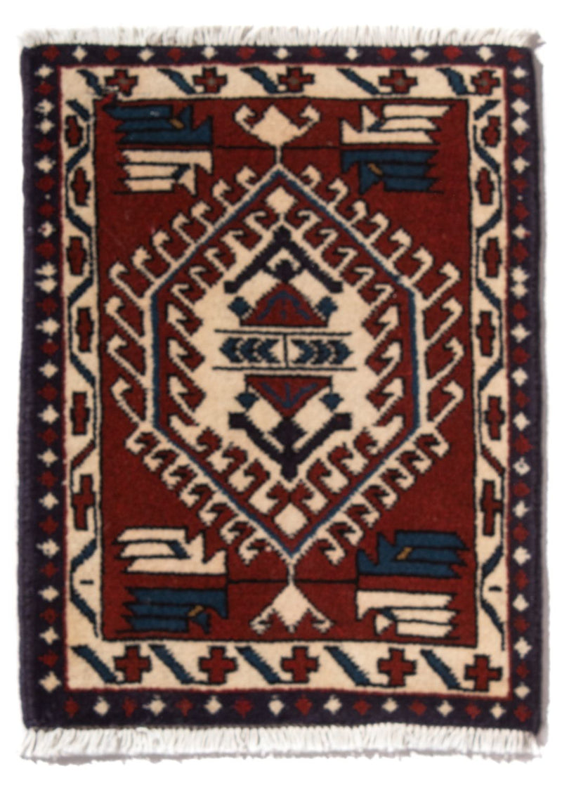 Perserteppich - Nomadic - 54 x 40 cm - mehrfarbig