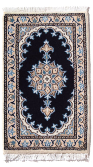 Perserteppich - Nain - 60 x 40 cm - dunkelblau
