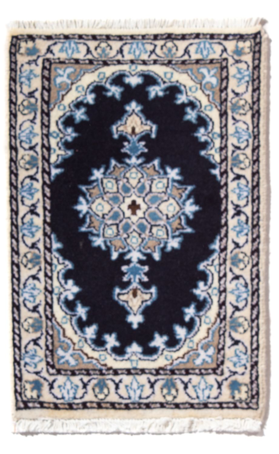 Perserteppich - Nain - 60 x 40 cm - dunkelblau