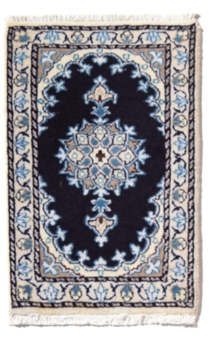 Perserteppich - Nain - 60 x 40 cm - dunkelblau