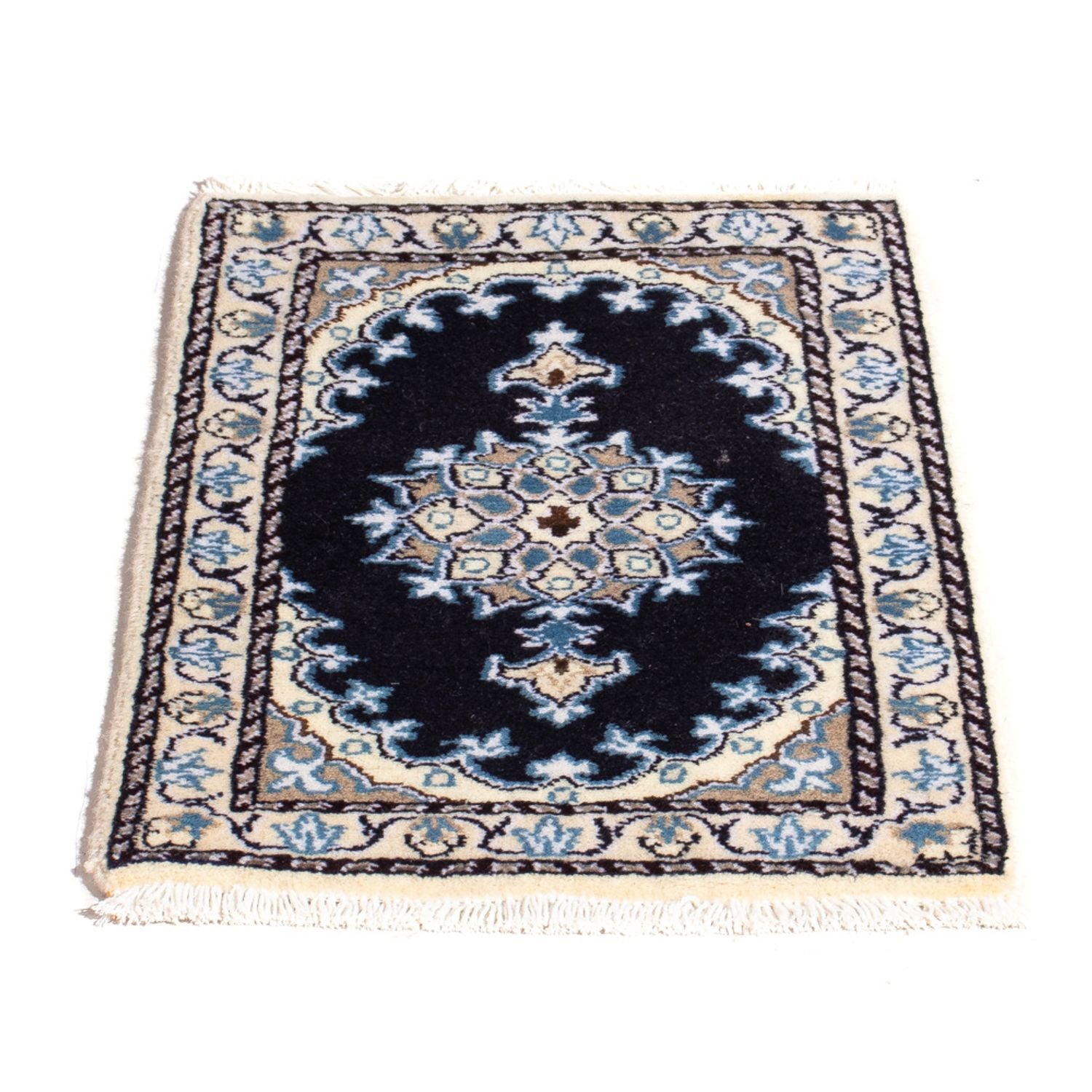 Perserteppich - Nain - 60 x 40 cm - dunkelblau