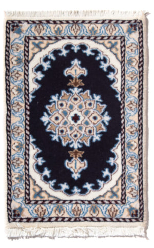 Perserteppich - Nain - 60 x 40 cm - dunkelblau
