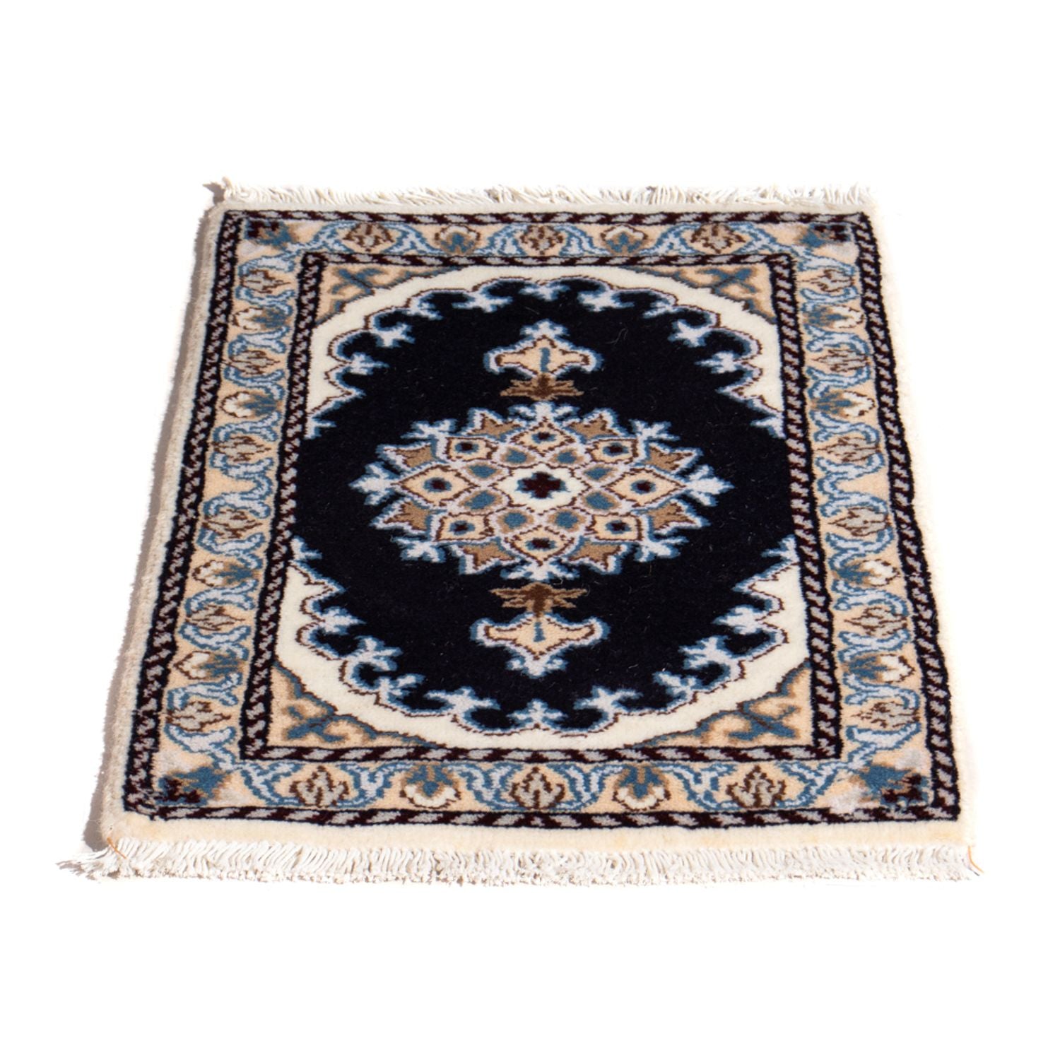 Perserteppich - Nain - 60 x 40 cm - dunkelblau