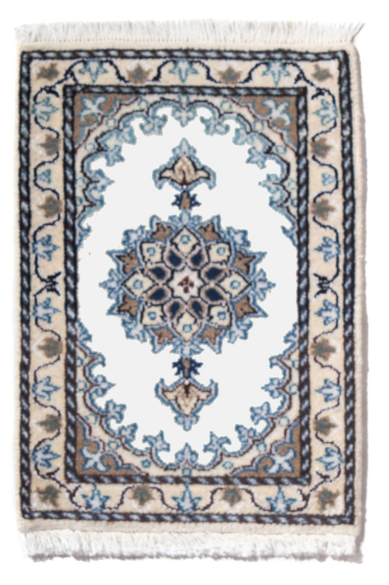 Perserteppich - Nain - 60 x 40 cm - hellblau