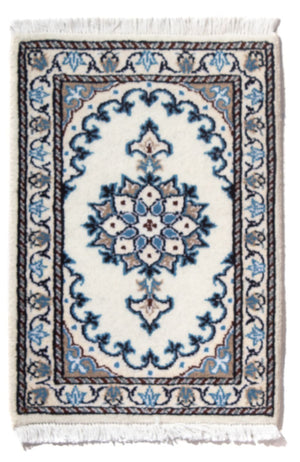 Perserteppich - Nain - 60 x 40 cm - hellblau