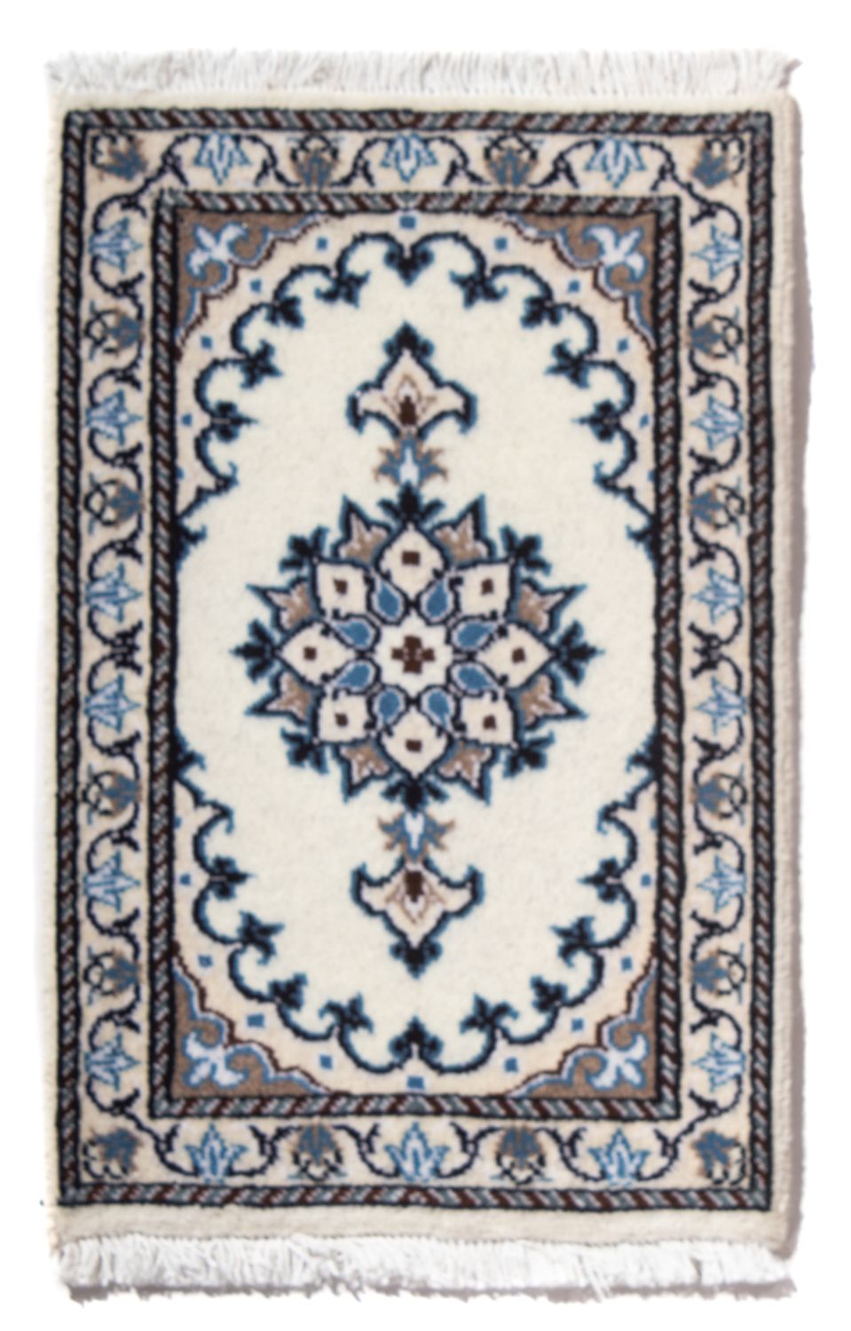 Perserteppich - Nain - 60 x 40 cm - hellblau