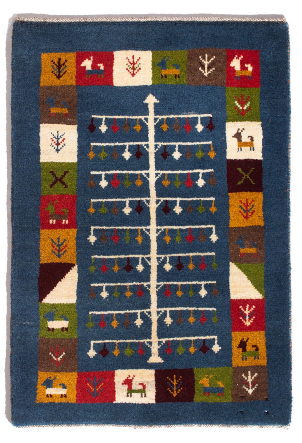 Gabbeh Teppich - Perser - 90 x 62 cm - mehrfarbig
