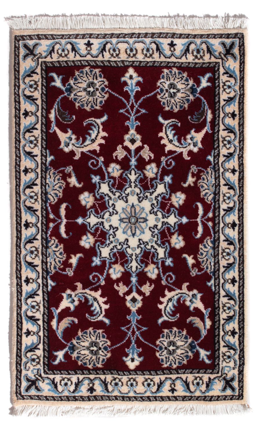 Perserteppich - Nain - 90 x 60 cm - rot