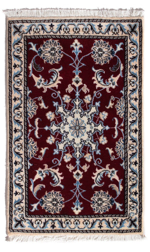 Perserteppich - Nain - 90 x 60 cm - rot