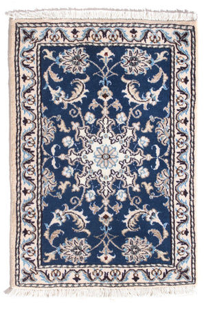 Perserteppich - Nain - 90 x 60 cm - blau