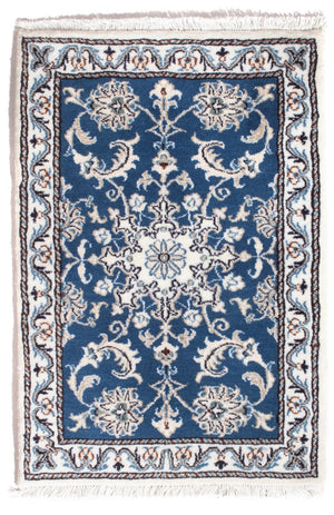 Perserteppich - Nain - 90 x 60 cm - blau