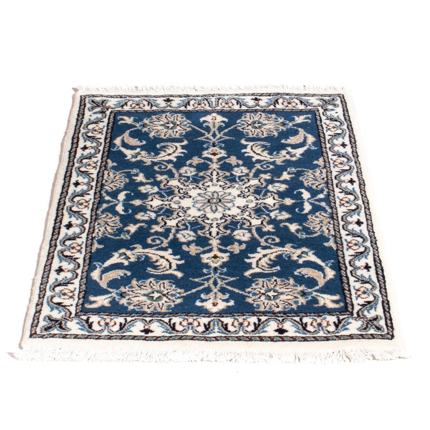 Perserteppich - Nain - 90 x 60 cm - blau