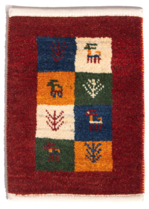 Gabbeh Teppich - Perser - 60 x 40 cm - mehrfarbig