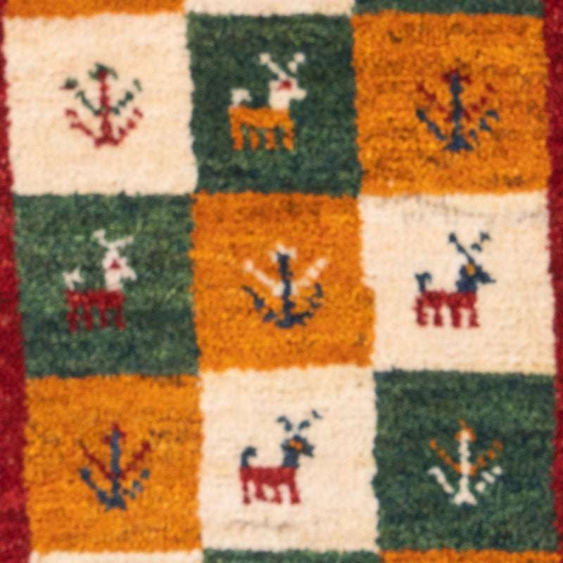 Gabbeh Teppich - Perser - 60 x 40 cm - mehrfarbig
