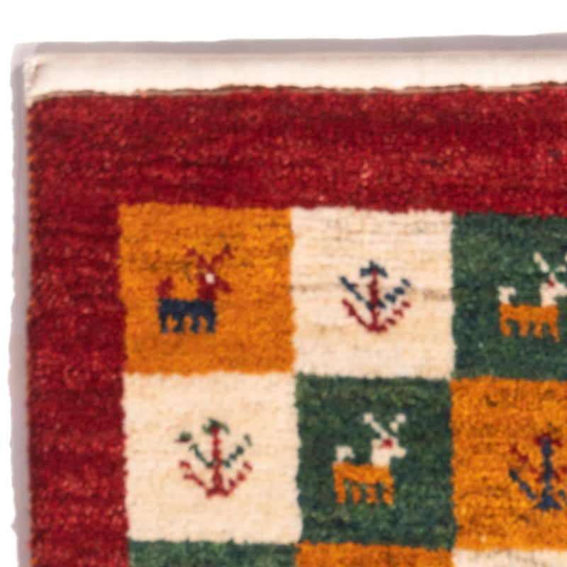 Gabbeh Teppich - Perser - 60 x 40 cm - mehrfarbig