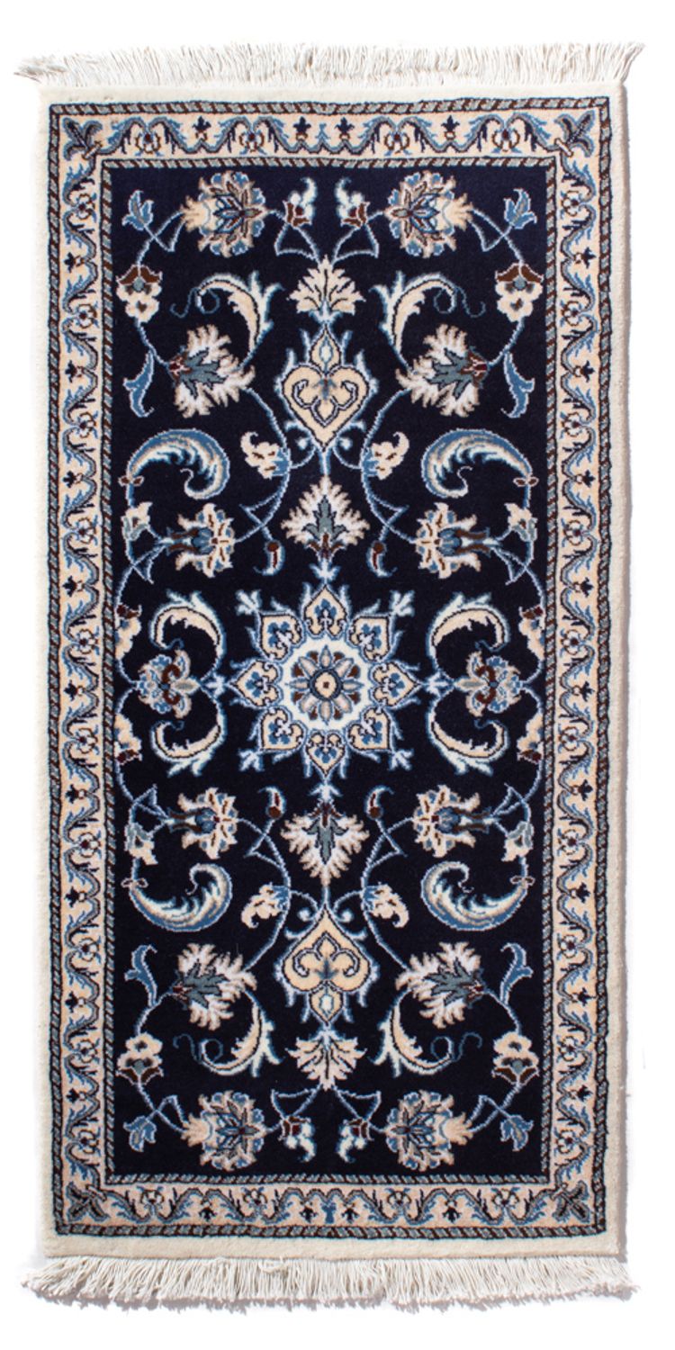 Perserteppich - Nain - 140 x 68 cm - dunkelblau
