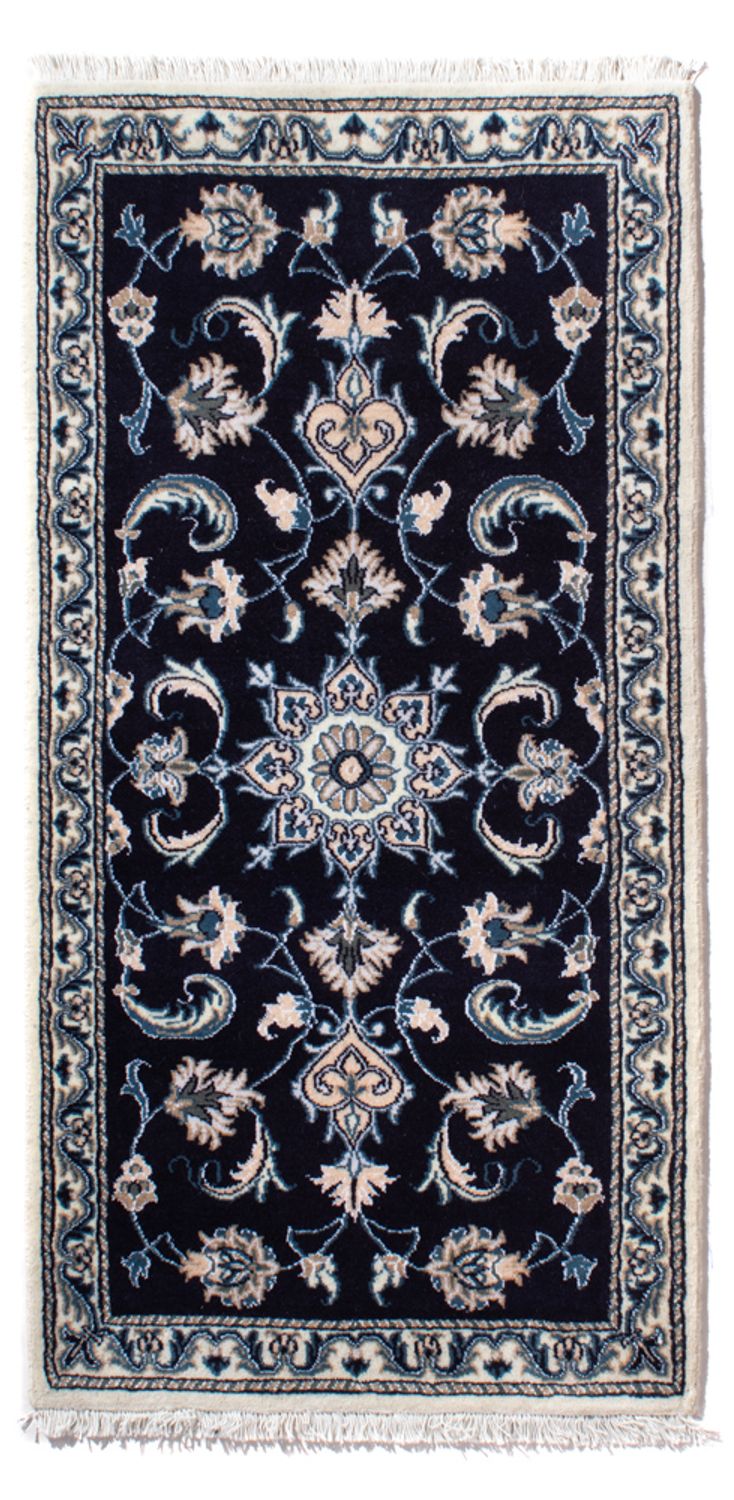 Perserteppich - Nain - 141 x 72 cm - dunkelblau