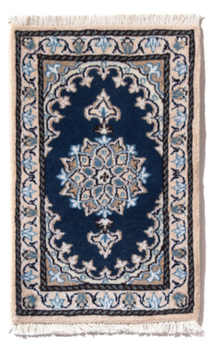 Perserteppich - Nain - 60 x 40 cm - dunkelblau