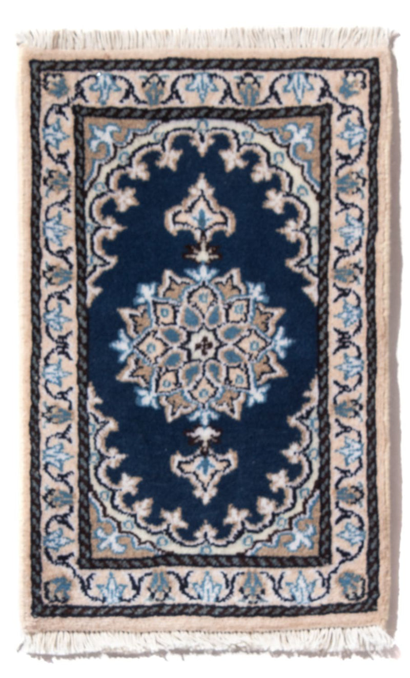 Perserteppich - Nain - 60 x 40 cm - dunkelblau