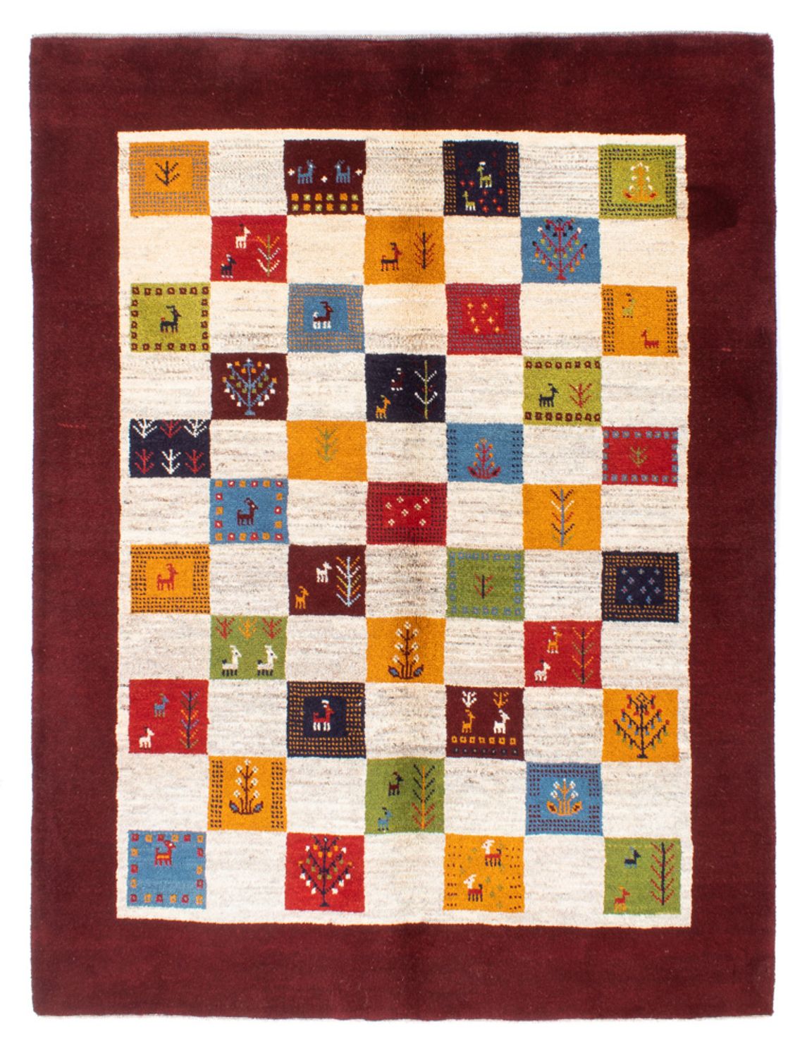 Gabbeh Teppich - Perser - 197 x 155 cm - mehrfarbig