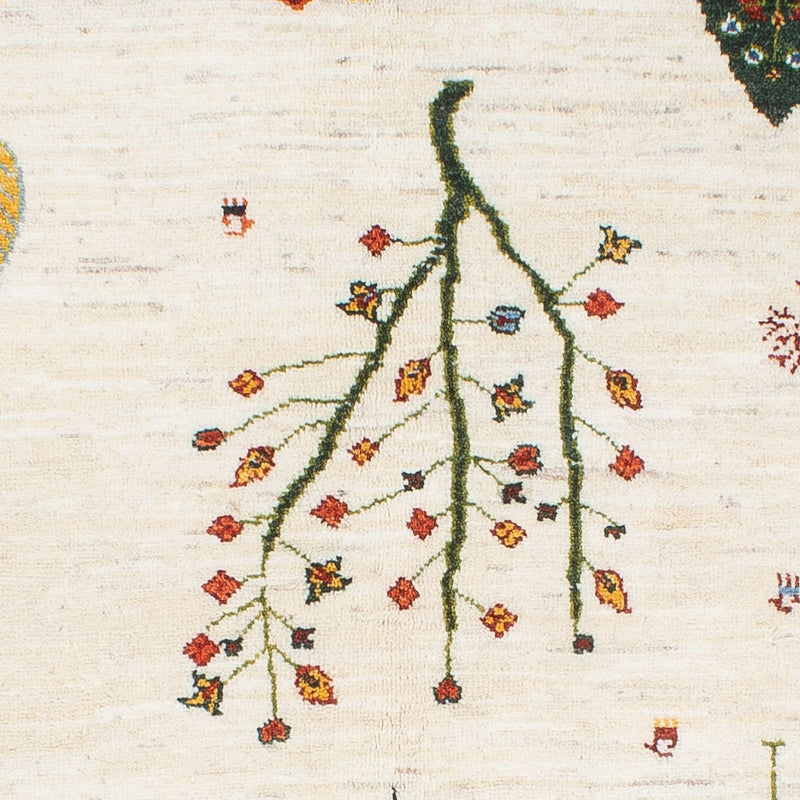Gabbeh Teppich - Loribaft Perser - 198 x 155 cm - natur