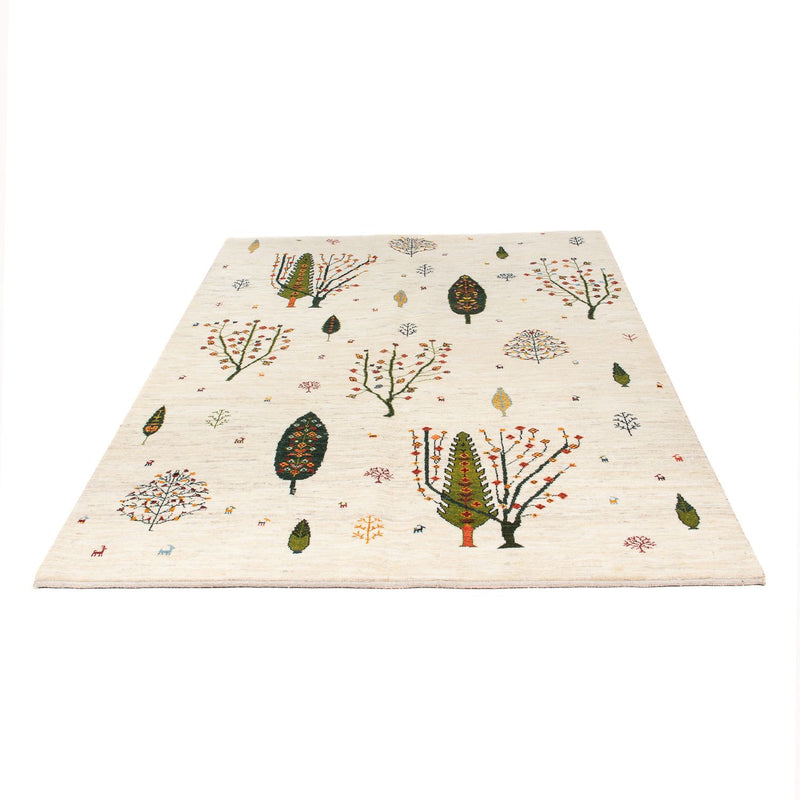 Gabbeh Teppich - Loribaft Perser - 198 x 155 cm - natur