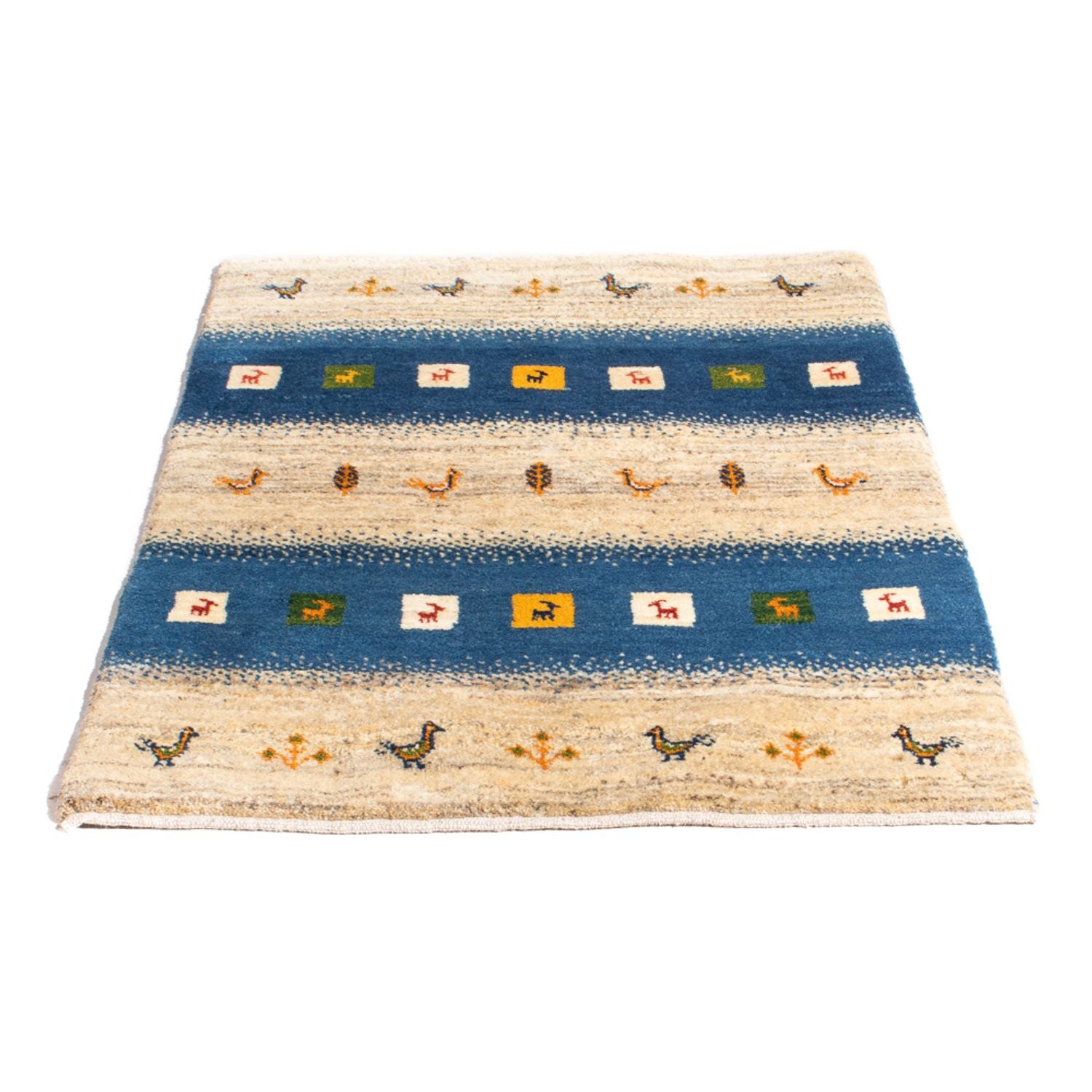 Gabbeh Teppich - Perser - 123 x 85 cm - mehrfarbig